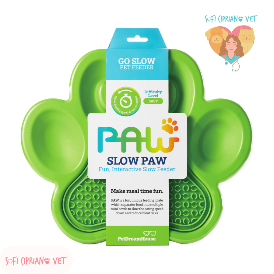 Paw 2 en 1 Slow Feeder + Lick Pad Verde - Imagen 4