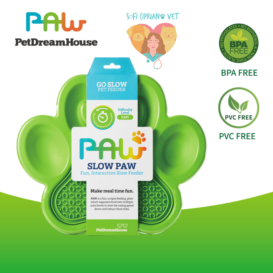 Paw 2 en 1 Slow Feeder + Lick Pad Verde - Imagen 6